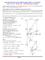 GIẢI CHI TIẾT ĐỀ THI ĐH NĂM 2013 File