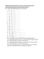 Hóa học 8:Hướng dẫn: sản phẩm thu được là oxit, gồm 1 nguyên tố kết hợp với oxi. Cân bằng PTHH: theo thứ tự: kim loại, phi kim, hidro, oxi