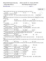 Đề kiểm tra 45 phút lớp 9 môn Hóa lần 2 - THCS Phú Lộc