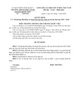 Kế hoạch và Danh sách học sinh kiểm tra lại cùng các thông tin về kiểm tra lại học kì 2 năm học 2019 - 2020.