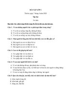 Bài tập thứ ba ngày 7 tháng 4 năm 2020 - Khối 2