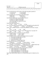 Download Đề kiểm tra HKI sinh học 10 cơ bản