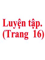 Tuần 3: Toán:Luyện tập trang 16
