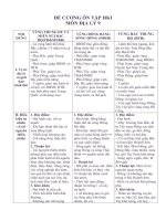 Hướng dẫn ôn tập Kiểm tra Học kỳ 1 môn Địa lý - Khối 9