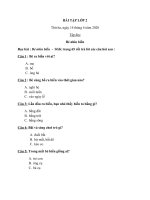 Bài tập thứ ba ngày 14 tháng 4 năm 2020 - Khối 2