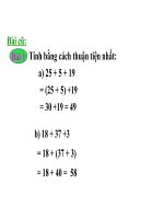 Tuần 8: Toán: Luyện tập chung trang 46