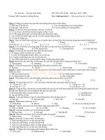Download Đề kiểm tra cuối năm HKII sinh học 11- chuyên Lê Hồng Phong