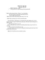 Đề thi HKI môn Ngữ văn 9 - Website Trường THCS Phan Bội Châu - Đại Lộc - Quảng Nam