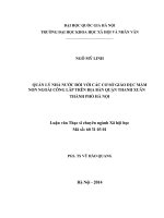 Luận Văn Quản lý nhà nước đối với các cơ sở giáo dục mần non ngoài công lập trên địa bàn Quận Thanh Xuân thành phố Hà Nội