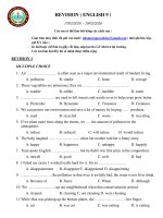 tiếng anh nội dung ôn tậptừ 17022020 đến 29022020  thcs nguyễn hiền