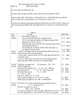 Download Đề và đáp án kiểm tra khảo sát chất lượng môn sinh học 10