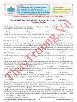 7A.ĐỀ THI THỬ THPT CHUYÊN QUỐC HỌC HUẾ – LẦN 1 - NĂM 2020 (CÓ GIẢI CHI TIẾT) File