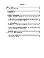 SKKN:“Một số biện pháp nâng cao chất lượng bữa ăn cho trẻ trong trường mầm non”