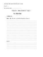 * Phiếu học tập - Khối 2 - Tuần 28