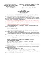 KẾ HOẠCH DẠY TỰ CHỌN MÔN TIN HỌC NĂM HỌC 2019 - 2020