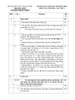 Đáp án thử THPT quốc gia môn Lịch sử trường Nguyễn Trung Thiên, Hà Tĩnh lần 1 mã đề 008 - Học Toàn Tập