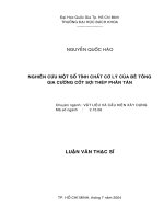 Nghiên cứu một số tính chất cơ lý của bêtông gia cường cốt sợi thép phân tán 