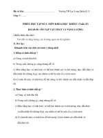 Môn Khoa học Khối 5 Tuần 25