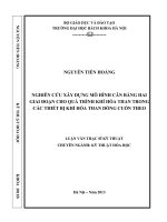 Nghiên cứu xây dựng mô hình cân bằng hai giai đoạn cho quá trình khí hóa than trong các thiết bị khí hóa than dòng cuốn theo