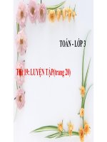 Toán 3 - Tuần 4 - Bài: Xem đồng hồ