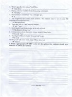 Đáp án đề thi HSG môn Tiếng anh lớp 9, Phòng GD&ĐT huyện Thăng Bình. Quảng Nam đợt 1 - năm học 2016-2017 - Học Toàn Tập