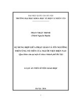 Sự dung hợp giữa Phật giáo và tín ngưỡng thờ cúng tổ tiên của người Việt hiện nay (Qua khảo cứu tại một số chùa ở thành phố Hà Nội)