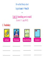 Bài giảng trực tuyến môn Tiếng Anh tăng cường - Khối lớp 5 - Tuần 28