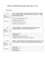 NỘI DUNG ÔN TẬP MÔN TIẾNG VIỆT ĐỀ TRẮC NGHIỆM – KHỐI LỚP 5 TUẦN 24 – ĐỀ 2