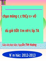 Âm nhạc 7 Tiet 10 on tap bai chung em can hoa binh  TDN so 4 