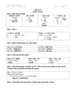 Đáp án môn Toán và Tiếng Việt lớp 5 - Tuần 25