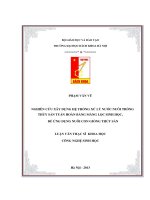 Nghiên cứu xây dựng hệ thống xử lý nước nuôi trồng thủy sản tuần hoàn bằng màng lọc sinh học để ứng dụng nuôi con giống thủy sản