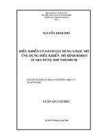 Điều khiển có giám sát dùng logic mờ  ứng dụng điều khiển mô hình robot scara dùng dsp tms320c50 