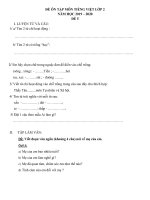 NỘI DUNG ÔN TRỰC TUYẾN MÔN TIẾNG VIỆT - KHỐI LỚP 2 (ĐỀ SỐ 05)