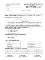 Bài kiểm tra định kì cuối HK 1 - Năm học 2018 - 2019. Môn Tiếng Việt - Lớp 1