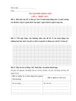 Ôn tập môn Tiếng Việt lớp 4 - phiếu số 4