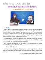 Phiếu học tập môn Tập đọc lớp 4 - Bài 