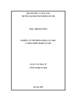 Nghiên cứu mô phỏng động lực học và điều khiển robot scara