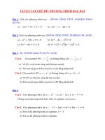 Đại số 9 - Luyện tập chủ đề phương trình bậc hai