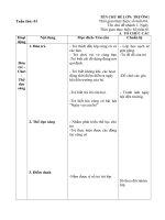 Giáo án tuần thứ o1 chủ đề nhánh 