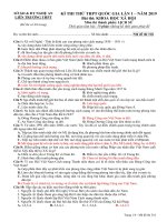 Đề thi Đề thi thử THPT quốc gia môn Lịch sử liên trường TP Vinh, Nghệ An lần 1 mã đề 316 - Học Toàn Tập