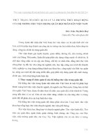 Thực trạng tổ chức quản lý và phương thức hoạt động của hệ thống thư viện trong Quân đội nhân dân Việt Nam