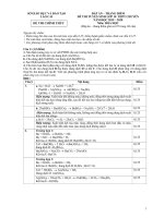 Đáp án đề thi vào lớp 10 chuyên Hóa Lào Cai niên khóa 2019-2020 - Học Toàn Tập