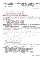 Đề thi Đề thi thử THPT quốc gia môn Lịch sử liên trường TP Vinh, Nghệ An lần 1 mã đề 318 - Học Toàn Tập