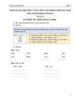 Môn toán lớp 3 tuần 21 bài: Phép trừ trong phạm vi 10000