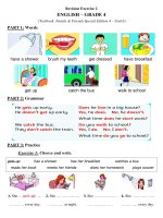 Nội dung ôn tập trực tuyến môn Tiếng Anh Tăng cường – Khối lớp 4 (Đề số 2)