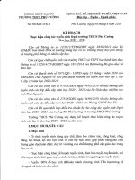 Kế hoạch tuyển sinh lớp 6 Trường THCS Phú Cường năm học 2020-2021