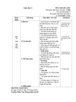 giáo án chủ nhiệm tuần 2 trường mầm non hoàng quế của bé