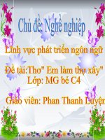 Phat trien Ngon ngu 3 tuoi de tai tho em lam tho xay