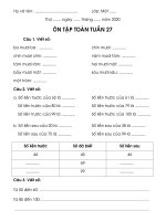 oân taäp toaùn tuaàn 27