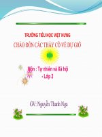 BGĐT thi GVG của cô giáo: Nguyễn Thanh NgaMôn: TNXH - Lớp 2 - Bài 10: Ôn tập con người và sức khỏe